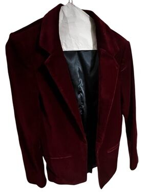 Zadig & Voltaire Burgundy Velvet Blazer Womens Size Women’s XS